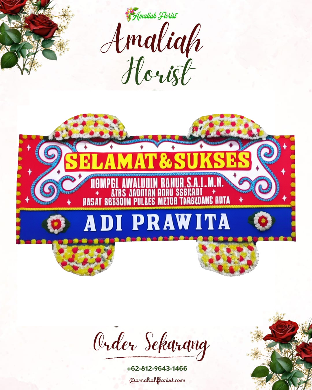 Papan Bunga Ucapan Selamat Tunjungan